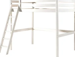 Hochbett Claire 140 x 200cm mit Schreibtisch - weiß