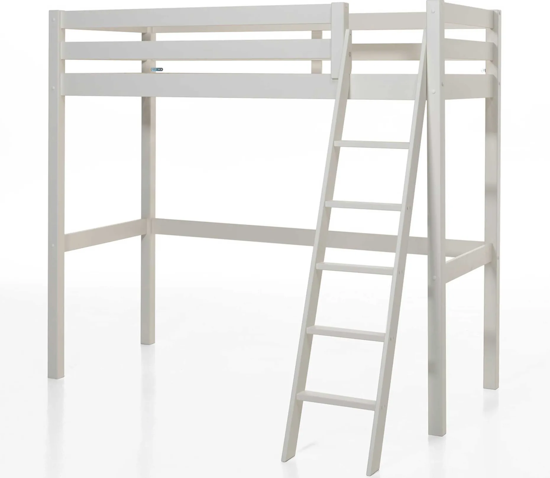 Hochbett Claire 90 x 200cm mit Schreibtisch - weiß