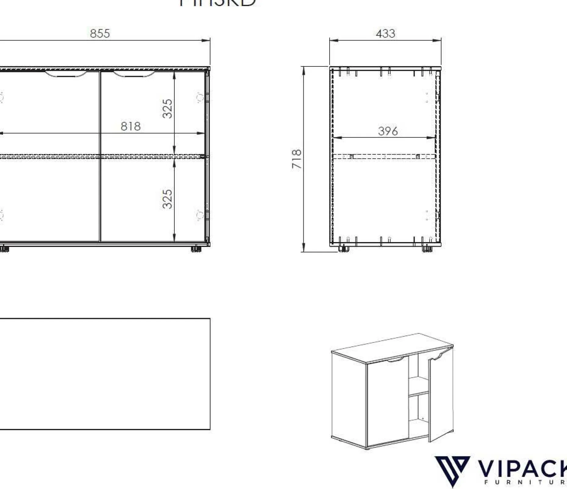 Hochbett Claire 140x200 mit Kommode Charlotte und Sitzbett Lena - weiß