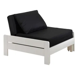 Hochbett Claire 140x200 mit Schlafsofa und Kommode - weiß