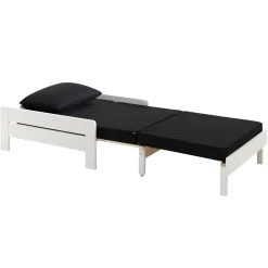 Hochbett Claire 90x200 mit Schlafsofa und Kommode - weiß