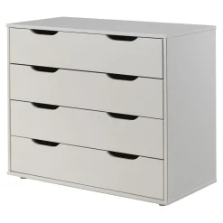 Hochbett Claire 90x200 mit Schlafsofa und Kommode - weiß