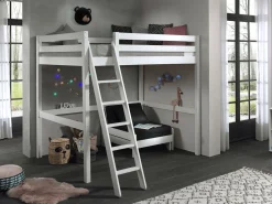 Hochbett Claire 140x200 mit Sitzbett - weiß