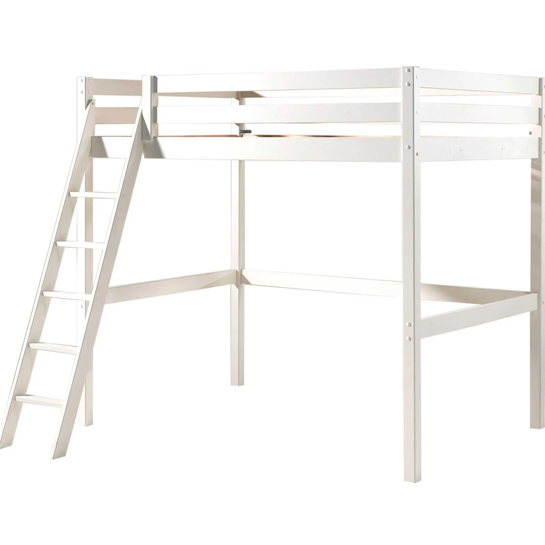 Hochbett Claire 140x200 mit Sitzbett - weiß