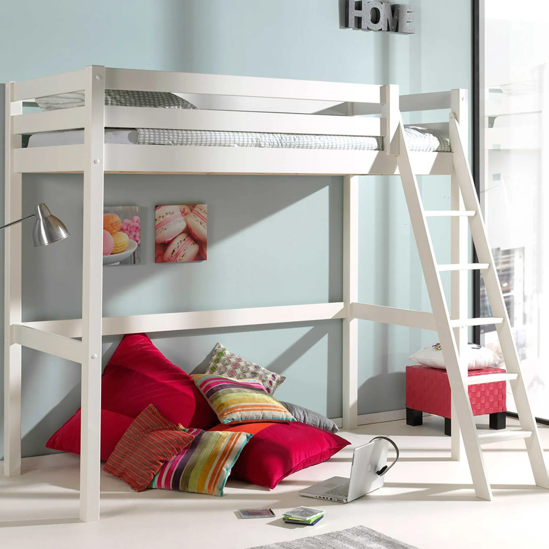 Hochbett Claire 90x200 - weiß