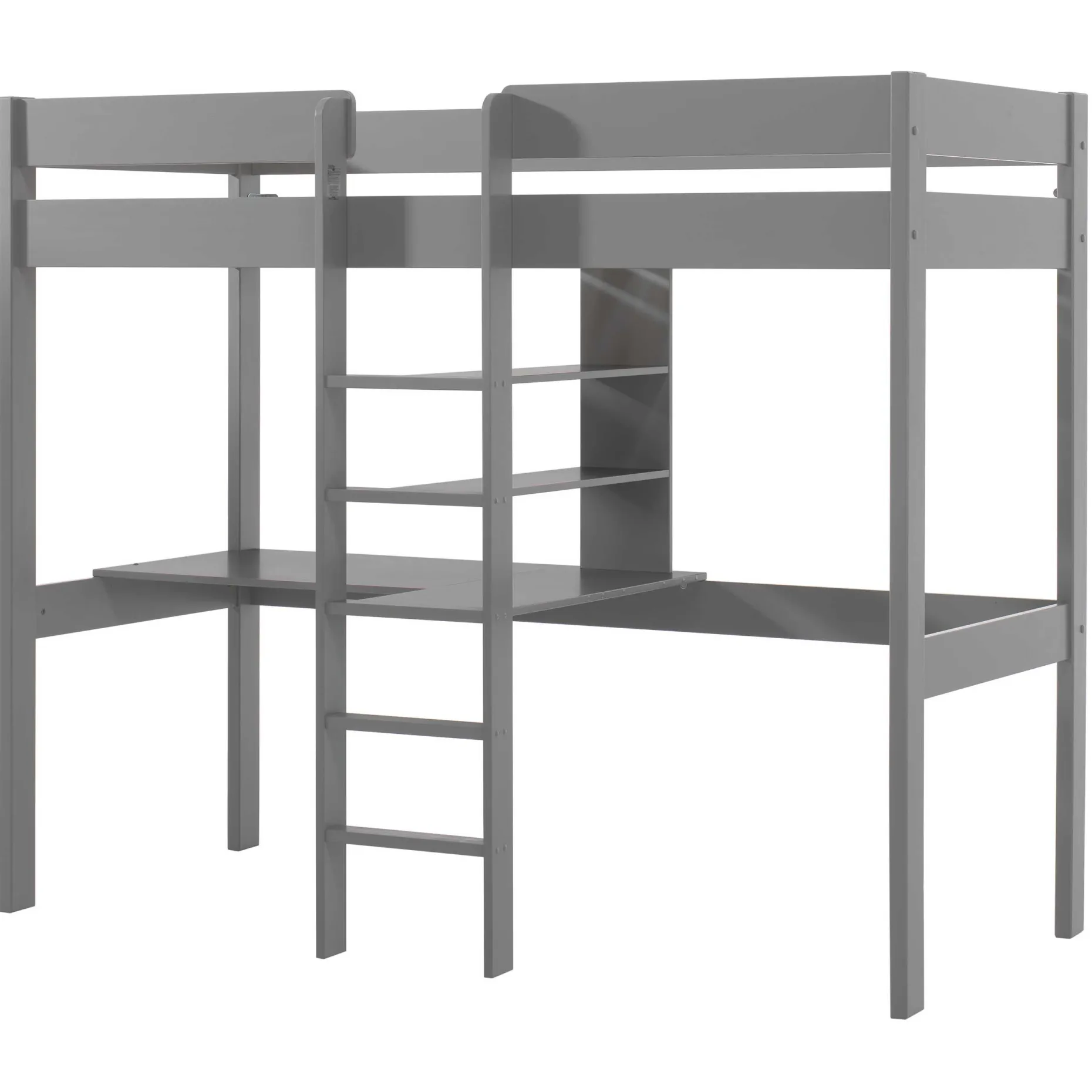 Hochbett Lena ohne Schlafsofa - grau