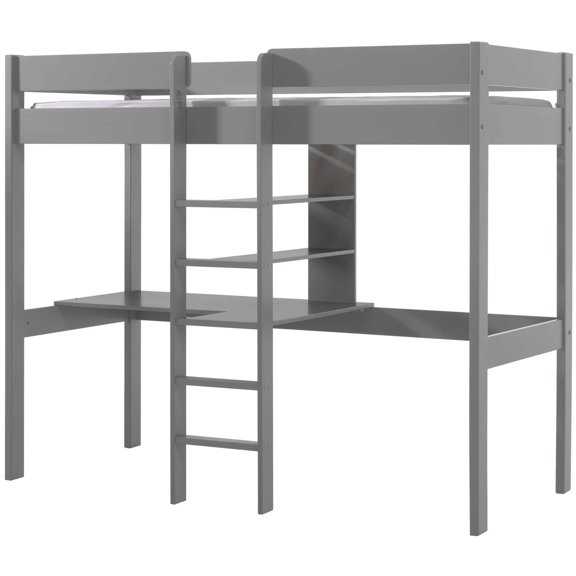 Hochbett Lena ohne Schlafsofa - grau