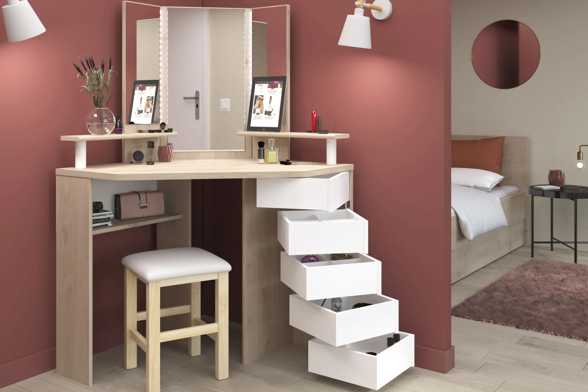 Parisot Hocker Sitty - Eiche