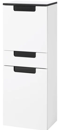 Hoher, breiter Kleiderschrank Siena 40cm - weiß/anthrazit