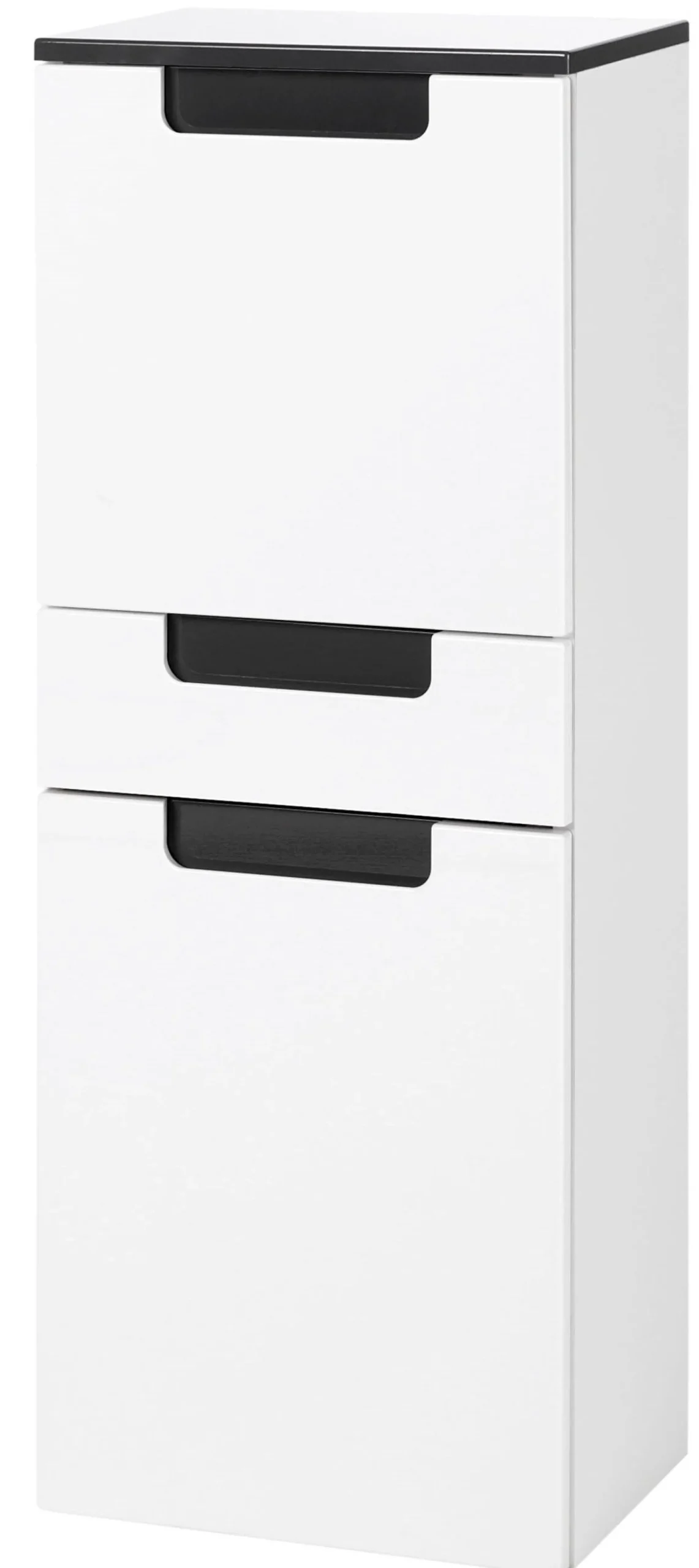 Hoher, breiter Kleiderschrank Siena 40cm - weiß/anthrazit
