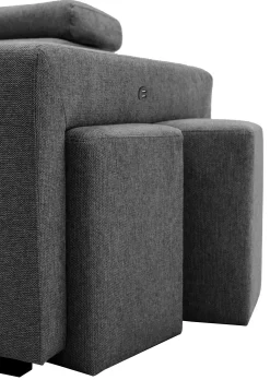 PGS Holmes Ecksofa links - Armlehnen verstellbar -