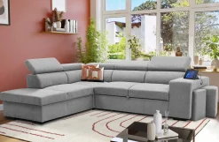 PGS Holmes Ecksofa links - Armlehnen verstellbar -