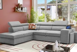 PGS Holmes Ecksofa links - Armlehnen verstellbar -