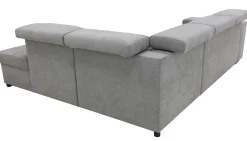 PGS Holmes Ecksofa links - Armlehnen verstellbar - dunkel