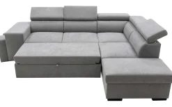 PGS Holmes Ecksofa links - Armlehnen verstellbar - dunkel