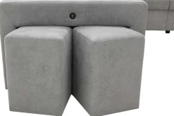 PGS Holmes Ecksofa links - Armlehnen verstellbar - dunkel