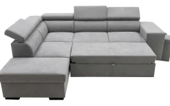 PGS Holmes Ecksofa rechts - Armlehnen verstellbar - dunkel