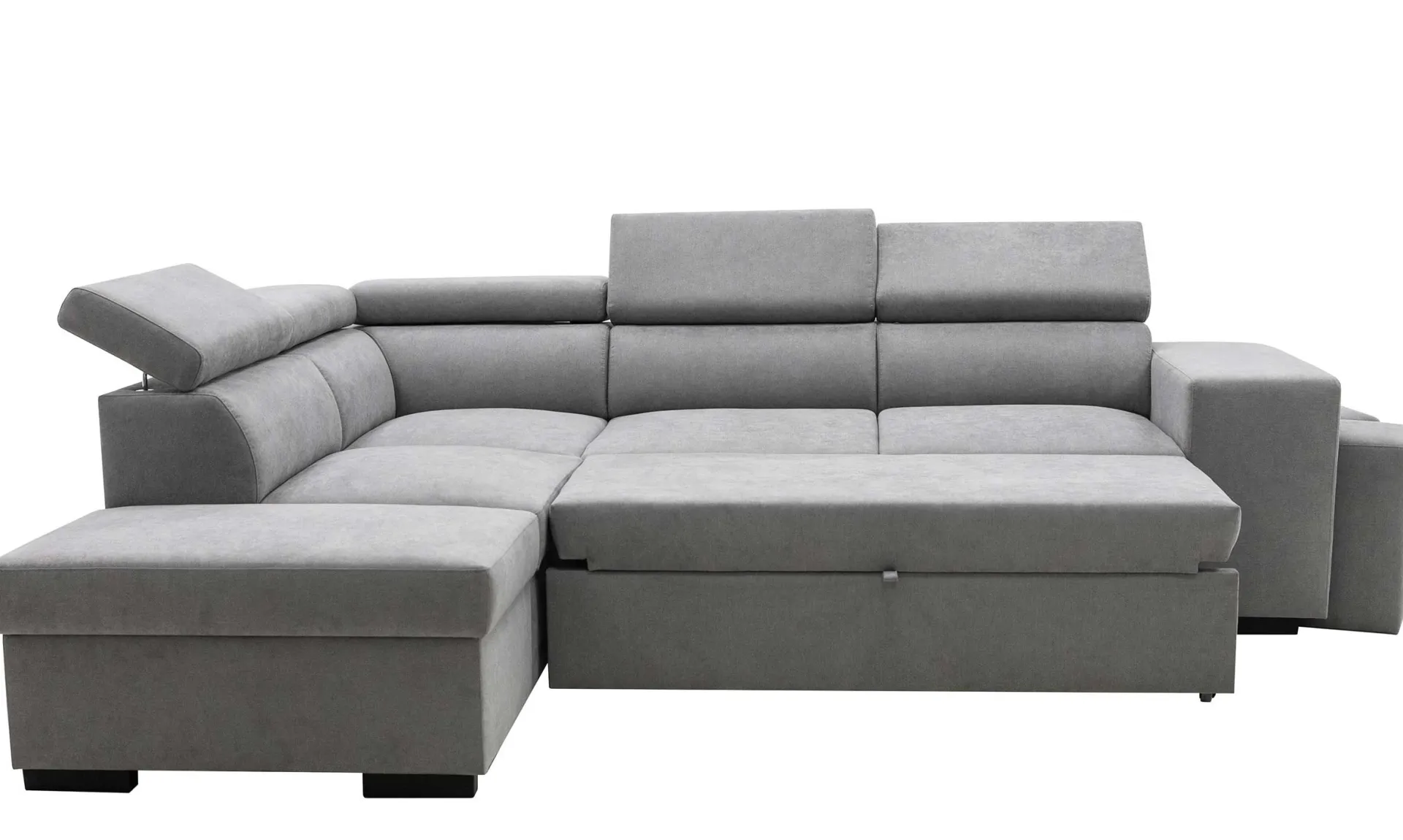 PGS Holmes Ecksofa rechts - Armlehnen verstellbar - dunkel
