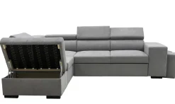 PGS Holmes Ecksofa rechts - Armlehnen verstellbar - dunkel