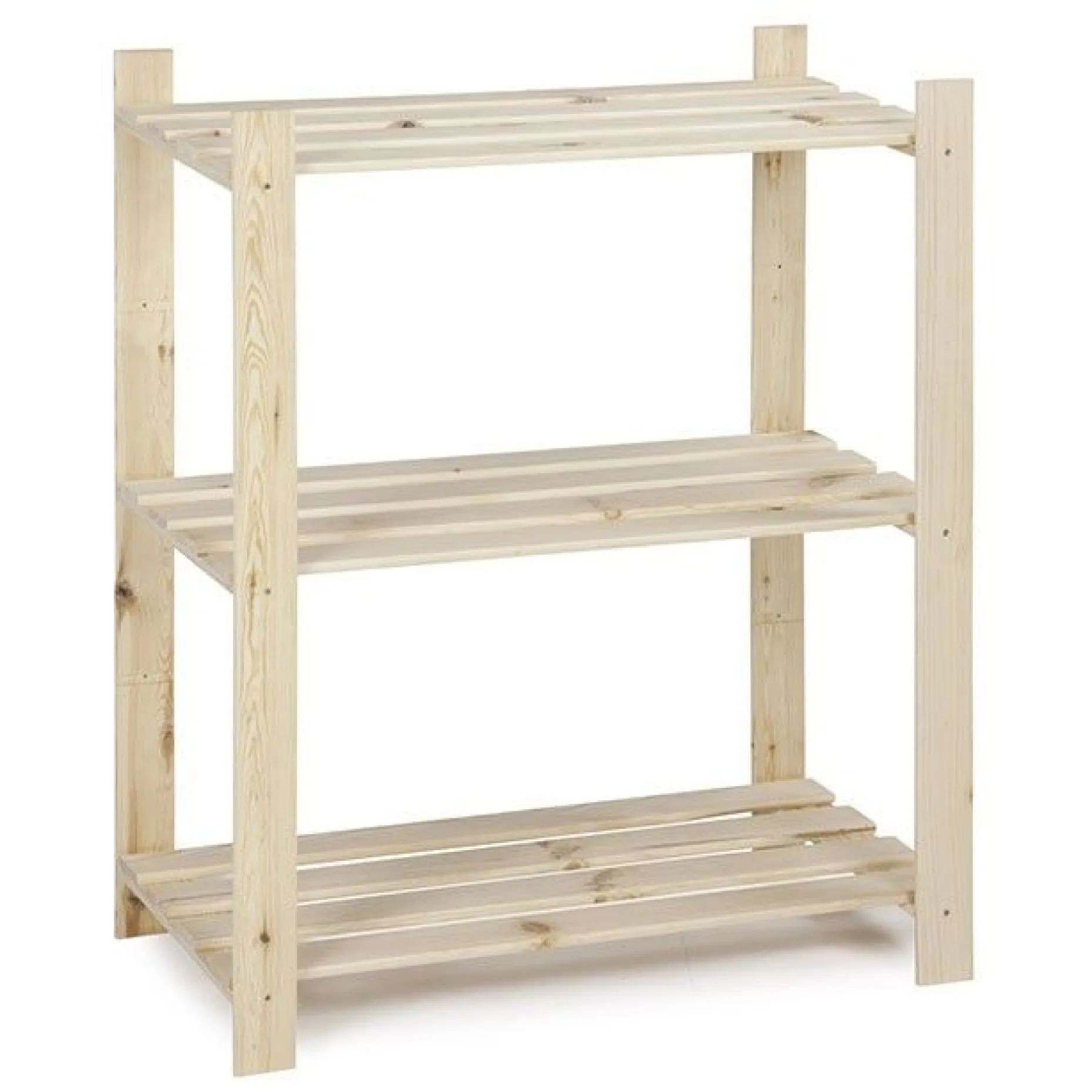 Holzlagerregal einzeln 15kg 3 Fächer - breit