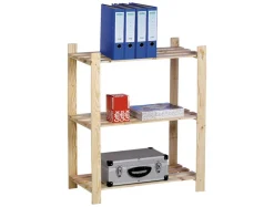 Holzlagerregal einzeln 15kg 3 Fächer - breit