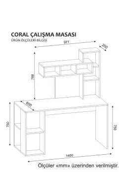 Emob Holzschreibtisch für Kunststudium | 100% Melamin beschichtet | 18mm dick | 140cm breit | Nussbaum weiß
