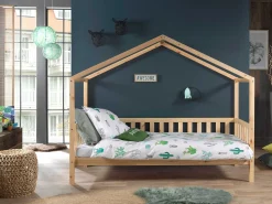 Home Bett Dallas 2 90x200 mit Bettkasten - Kieferholz