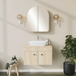 Hope Cabinet Badezimmerschrank | 100 % Hartfaserplatte | Beige