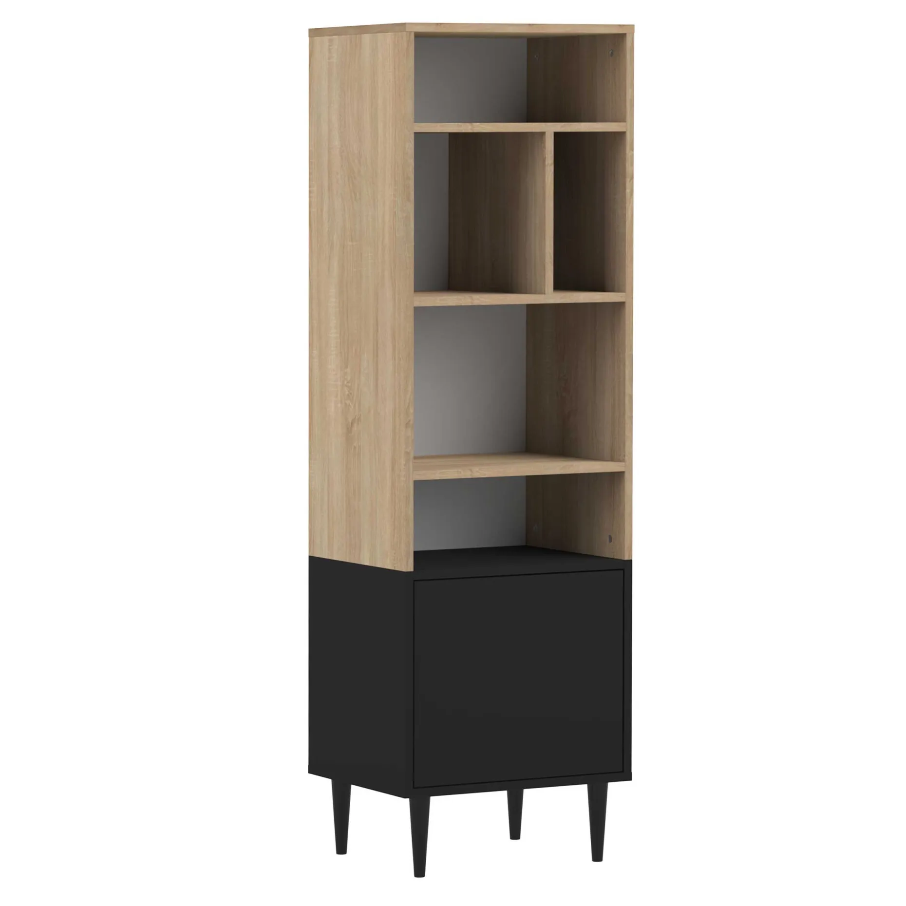 Horizon Bücherregal klein - Eiche/schwarz