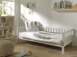 Hüttenbett Friedrich 90x200 Kiefer - weiß