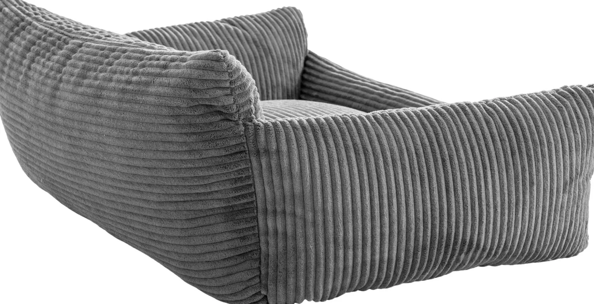 Emob Hundebett Punch - 85x66x29cm - Rippensamt -