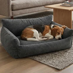 Emob Hundebett Punch - 85x66x29cm - Rippensamt -
