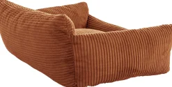 Emob Hundebett Punch - 85x66x29cm - Rippensamt - terracotta