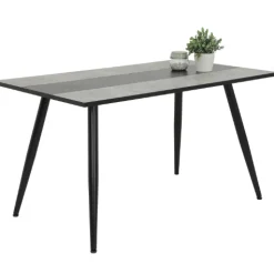 Hela Jamina Esstisch 140x80 cm-Beton/Schwarz