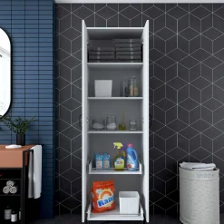 JE110 - 2945 Mehrzweckschrank | 100 % MELAMIN | Weiß