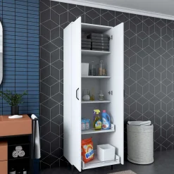 JE110 - 2945 Mehrzweckschrank | 100 % MELAMIN | Weiß