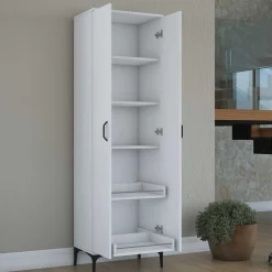 JE110 - 2945 Mehrzweckschrank | 100 % MELAMIN | Weiß