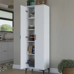 JE110 - 2945 Mehrzweckschrank | 100 % MELAMIN | Weiß