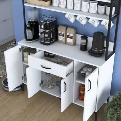 JE130 - 2987 Mehrzweckschrank | 100 % MELAMIN | Weiß