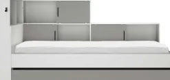 Jugendbett mit Stauraum Erwan | 90 x 200 cm | Design Grey Moon