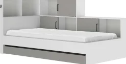 Jugendbett mit Stauraum Erwan | 90 x 200 cm | Design Grey Moon