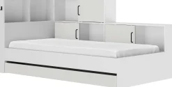Jugendbett mit Stauraum Erwan | 90 x 200 cm | weiß