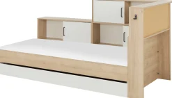 Jugendbett mit Stauraum Erwan - 221x120x104 cm - Eiche
