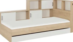 Jugendbett mit Stauraum Erwan - 221x120x104 cm - Eiche
