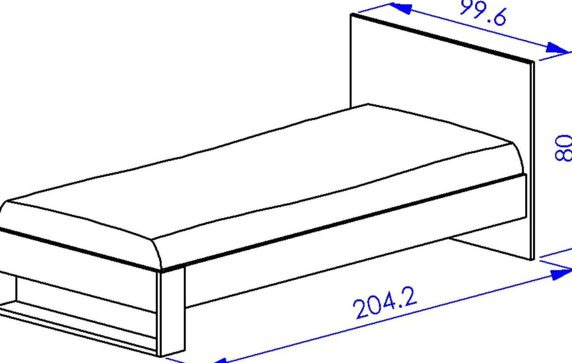 Kinder Gautier - Gami Jugendzimmer Nael: Bett 90x200 mit Lattenrost, Kommode, Nachttisch, Wandregal - Eiche Dekor/schwarz