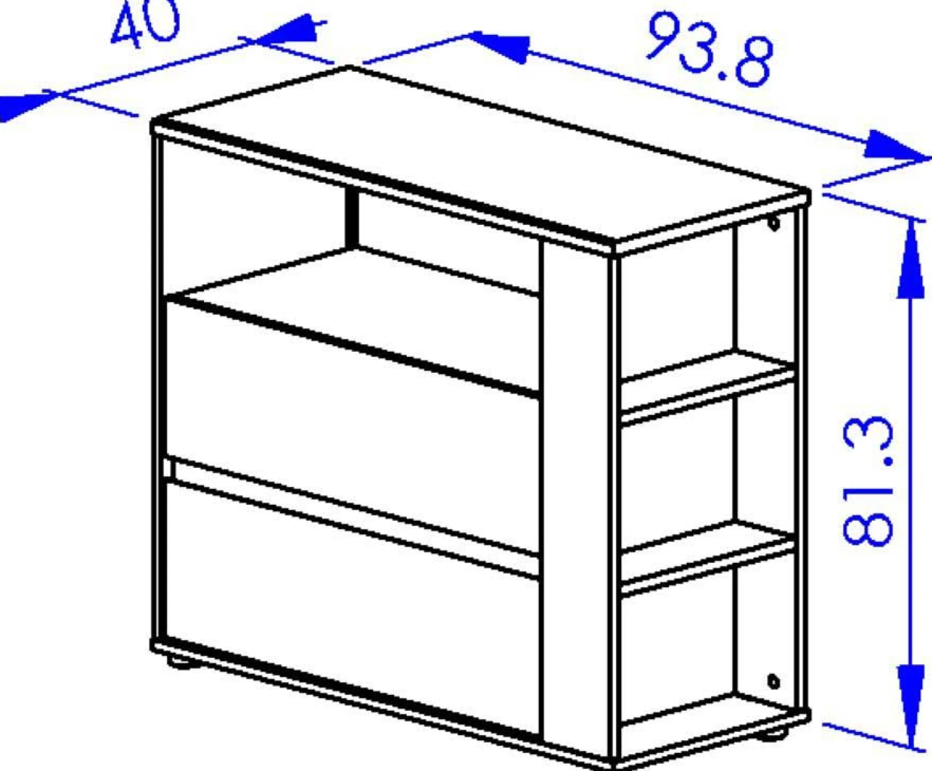 Kinder Gautier - Gami Jugendzimmer Nael: Bett 90x200 mit Lattenrost, Kommode, Nachttisch, Wandregal - Eiche Dekor/schwarz