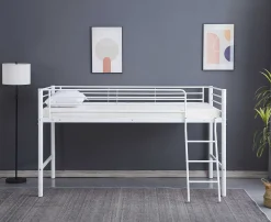 Julie Halbhochbett 90x200cm - Metall - matt weiß