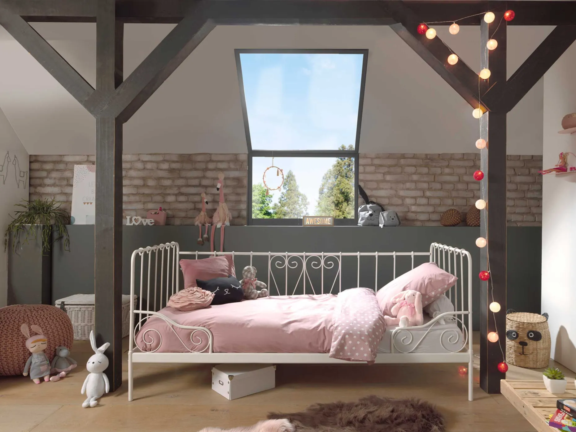 Kabinenbett Alice 90x200 cm Metall - weiß