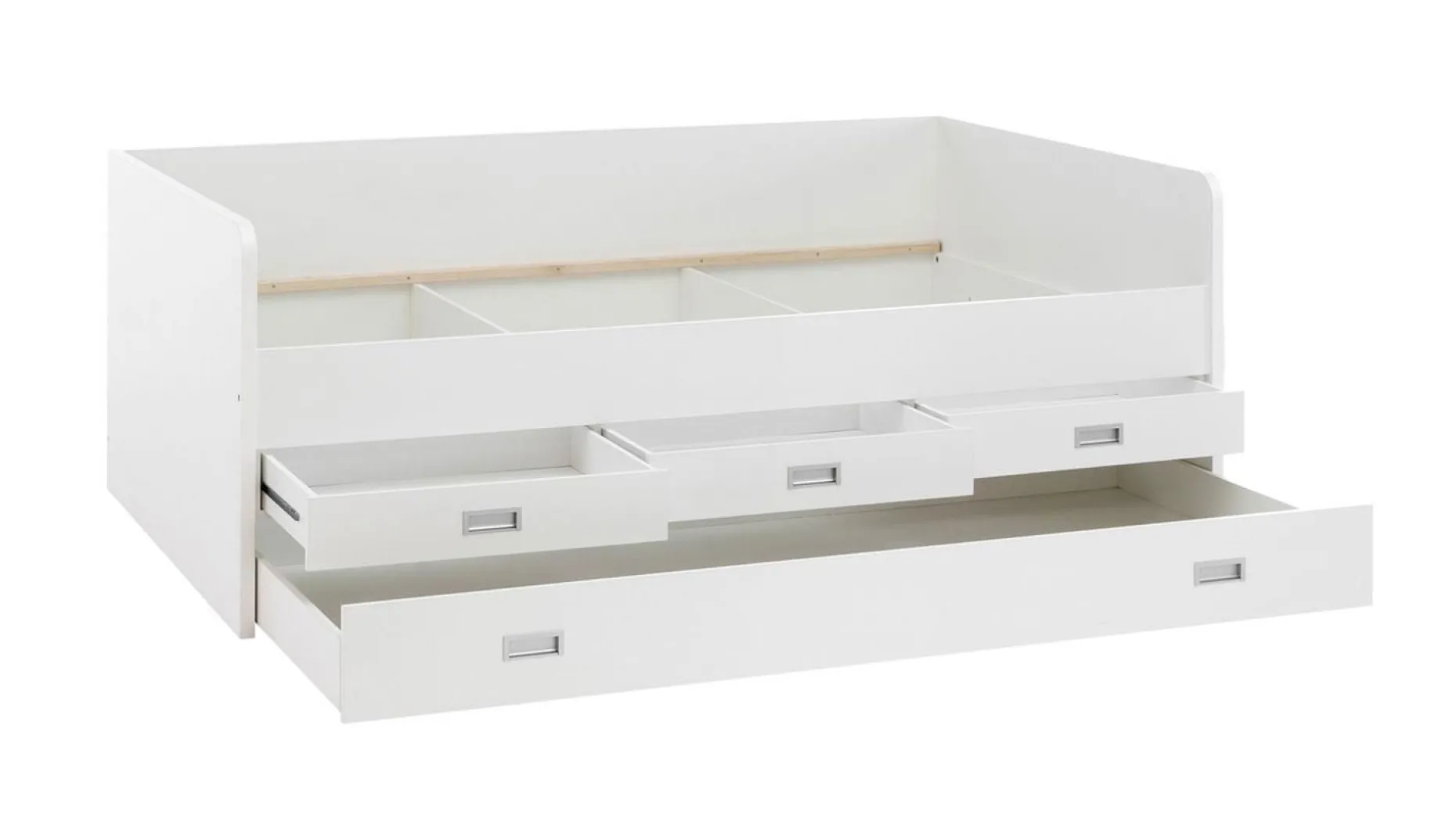 Kabinenbett Arkea 120x200 mit 3 Schubladen - weiß