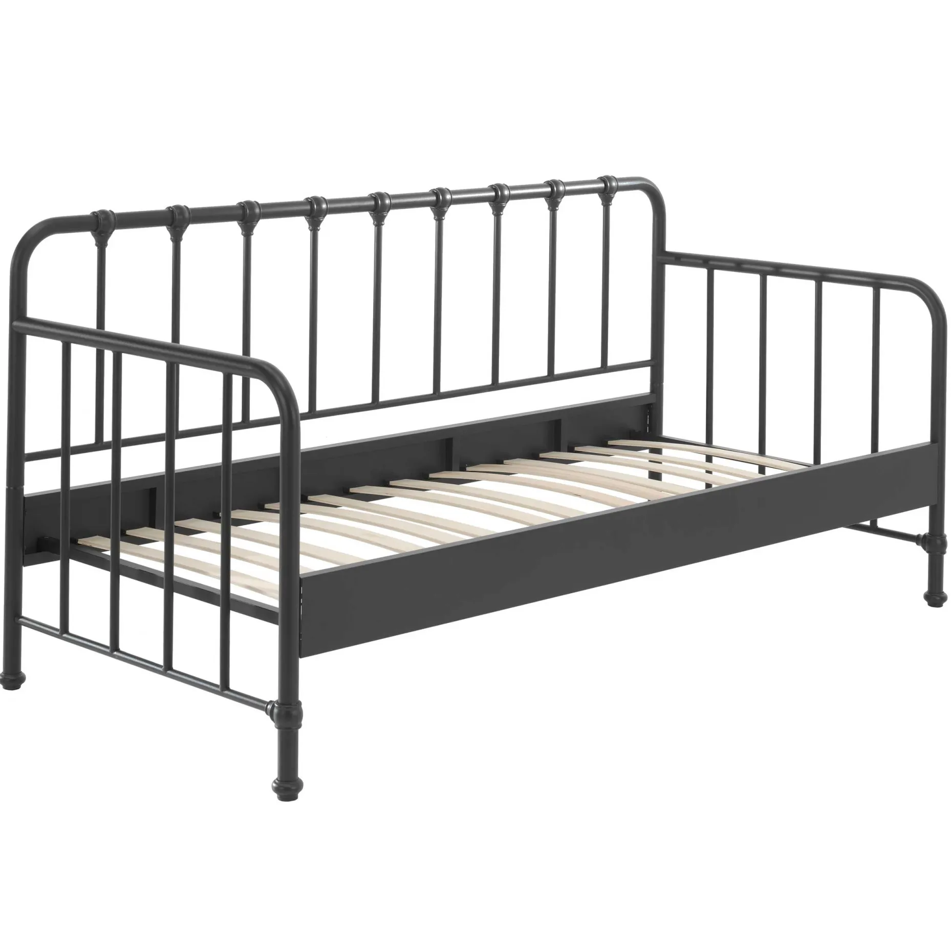Kabinenbett Bronxx Metall 90x200 - mattschwarz